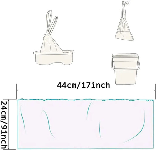 100 Pack Potty Chair Liners Disposable,Drawstring Training Toilet Seat Liner Bags Cleaning Bag for Kids Toddlers Outdoors Travel