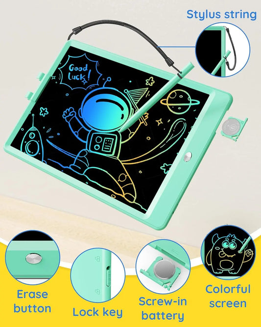 Kids Toys 10Inch LCD Writing Tablet, Mess Free Coloring Doodle Board, Drawing Pad for Kids Games Educational Toys for Ages 3-10 Girls Boys (Green)