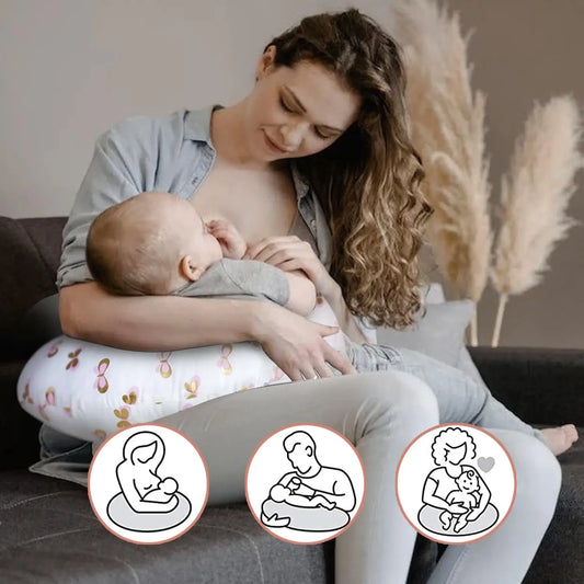 Nursing Pillow, Breast Feeding Pillows for Mom, Butterfly Soft Cover with Breathable Filling, Feeding Support Pillow for 0-12 Months, Multifunctional Support Cushion for Travel