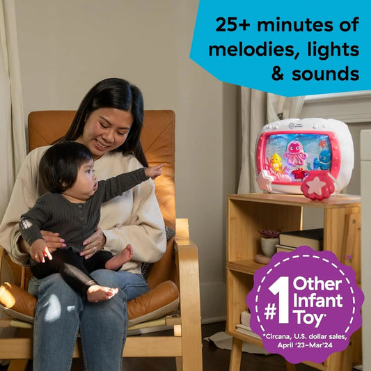 Sea Dreams Soother Musical Crib Toy and Sound Machine, Pink, Newborn and Up