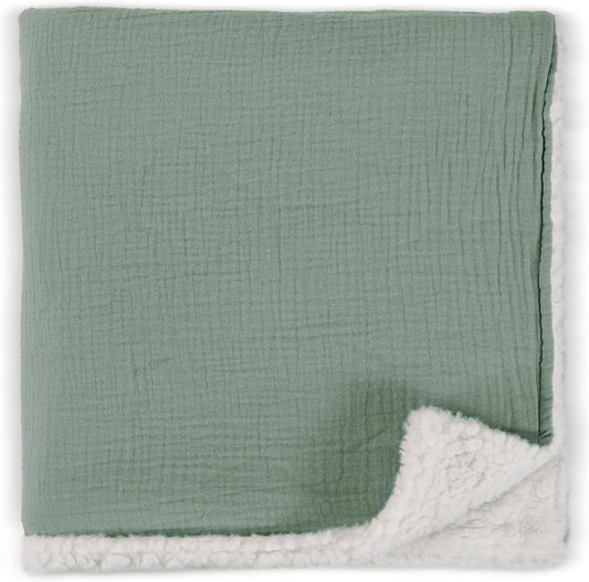 Soft Muslin Cotton Baby Blanket - Breathable and Lightweight Blanket Keeps Your Newborn Baby Girl or Boy Cozy and Warm - Perfectly Sized for Any Stroller or Car Seat
