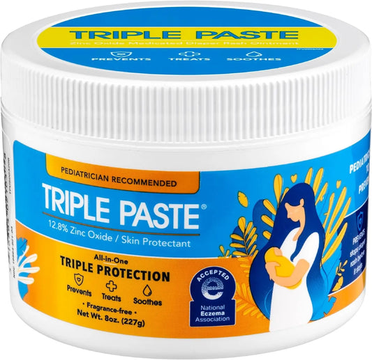 Diaper Rash Cream for Baby - 8 Oz Tub - Zinc Oxide Ointment Treats, Soothes and Prevents Diaper Rash - Pediatrician-Recommended Hypoallergenic Formula with Soothing Botanicals