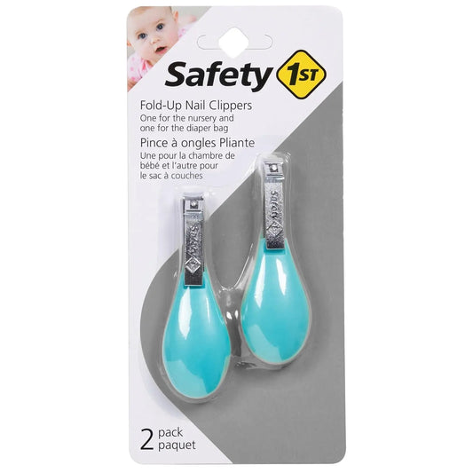 Fold-Up Nail Clipper, 2-Count - Colors May Vary