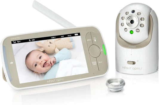 DXR-8 PRO Video Baby Monitor, 720P HD Resolution 5" Display, Patented A.N.R. (Active Noise Reduction), No Wifi, Pan Tilt Zoom, and Interchangeable Lenses