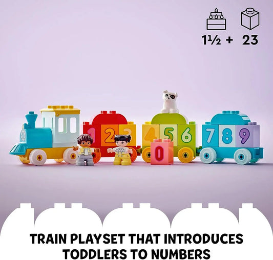 DUPLO My First Number Train Toy with Bricks for Learning Numbers, Preschool Educational Toys for 1.5-3 Year Old Toddlers, Girls & Boys, Early Development Activity Set, 10954