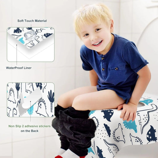 30 Pack Toilet Seat Covers Disposable, Large Waterproof Potty Covers for Toddlers, Kids, and Adults, Individually Wrapped for Travel, Toddler Potty Training for Public Restroom, Airplane, Trip