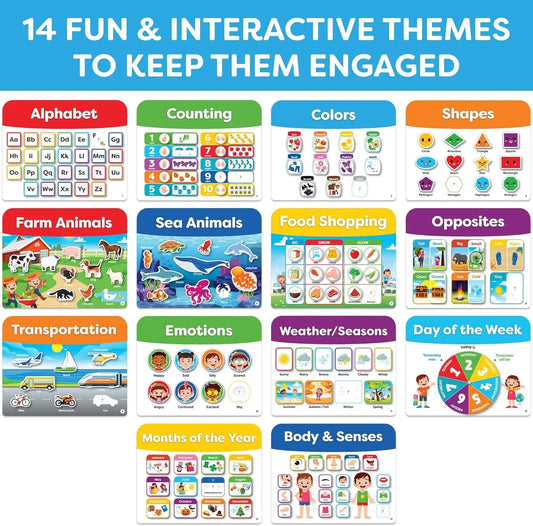 Montessori Preschool Busy Book for Toddlers Ages 3 and up - Preassembled - Preschool Learning Activities Homeschool Montessori Toys - Gifts for 3 Year Old Boys - 4 Year Old Girl Birthday Gifts