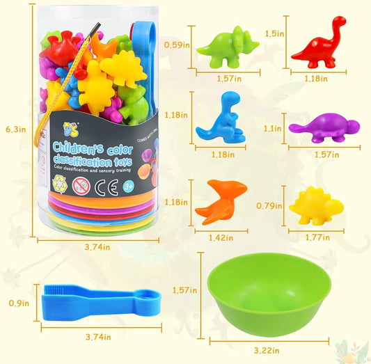 Counting Sorting Toys Matching Stacking Toys with Bowls Preschool Learning Activities for Math Color Sorting Educational Sensory Montessori STEM Toy Sets for Kids Aged 3+ Years Old Boys Girls