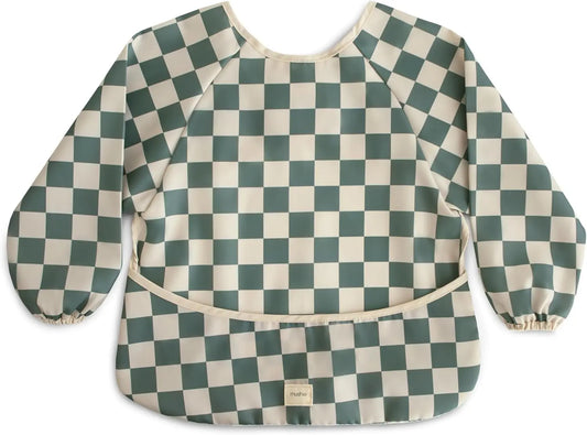 Long Sleeve Baby Bib | Mess Free & Waterproof Fabric for Toddlers | Adjustable Fit for Ages 6-24 Months