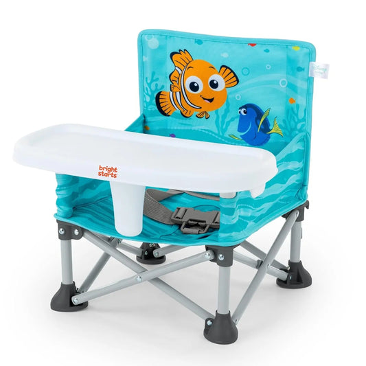 Disney Finding Nemo Pop 'N Sit Portable Booster, Indoor/Outdoor Use, Floor Seat with Feeding Tray, 6 Mos - 3 Yrs