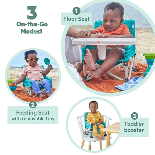 Disney Finding Nemo Pop 'N Sit Portable Booster, Indoor/Outdoor Use, Floor Seat with Feeding Tray, 6 Mos - 3 Yrs