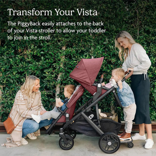 Piggyback Ride-Along Board for Vista, Vista V2, and Vista V3 Strollers / Quick Attachment for Children to Stand + Stroll / 55 Lbs. Weight Capacity