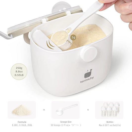 Baby Formula Dispenser, Portable Formula Dispenser Container with Scoop and Carry Handle for Travel Outdoor Activities for Baby Infant, 500Ml