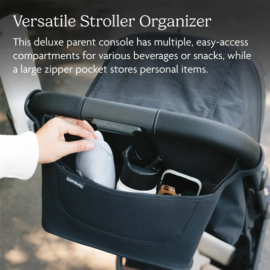Carry-All Parent Organizer / Fits on Vista, Cruz, Minu, Minu Duo, G-Series Strollers / Secure Zippered Pocket + Beverage Compartments