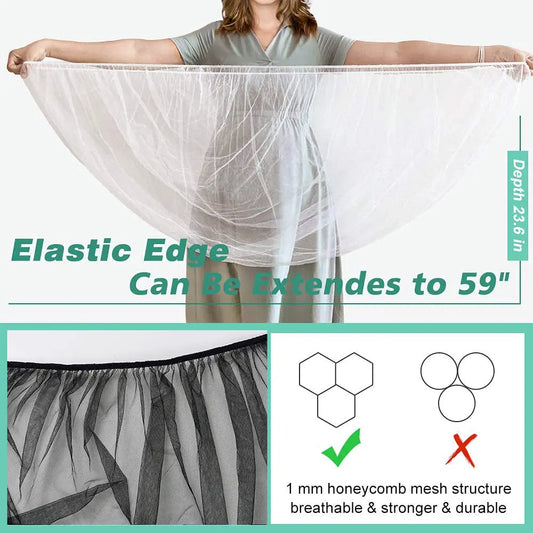 Durable Baby Stroller Mosquito Net (2 Pack) - Perfect Bug Net for Strollers, Bassinets, Cradles, Playards, Pack N Plays and Portable Mini Crib (Black)